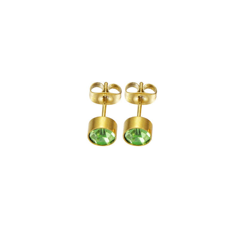 Wholesale Cross Border Stainless Steel Czech Diamond Earrings